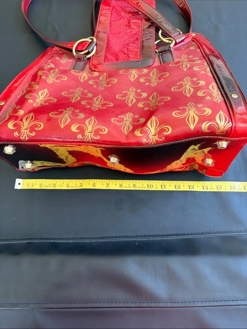 Chrome Bones Adrian Beyaz Fleur De CA Red Luxury Pet Carrier Dog Cat Travel NWT - Picture 9 of 15